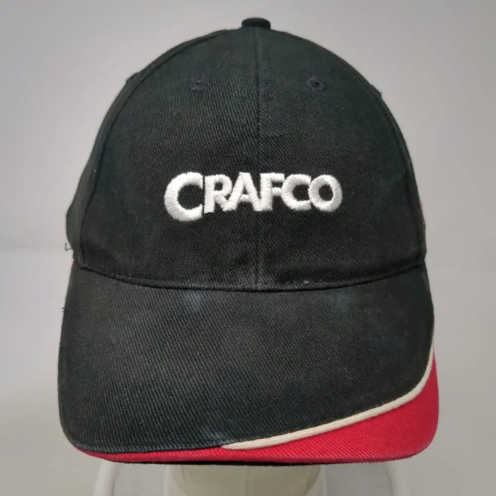 Crafco Baseball Cap Black One Size Hat American Flag Logo Strapback Pavement